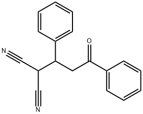 2-(3-oxo-1,3-diphenylpropyl)malononitrile 化学構造式