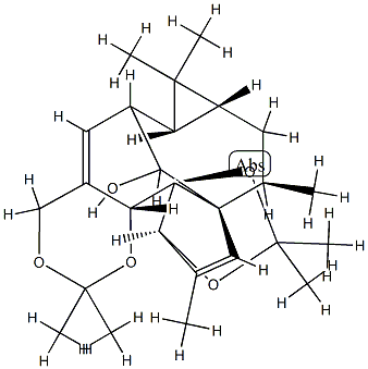 77646-27-6 (1aR,7bS)-1aα,2,7aα,13,14,14aα-Hexahydro-1,1,6,6,9,9,11,13α-octamethyl-10aαH-2α,12aα-methano-1H,4H-cyclopropa[5,6][1,3]dioxolo[2',3']cyclopenta[1',2':9,10]cyclodeca[1,2-d][1,3]dioxin-15-ol