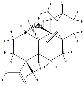 (4R,5β,8α,9β,10α,12α)-9-Hydroxy-15-oxoatis-16-en-18-oic acid Structure