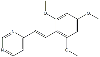 4-[2-(2,4,6-trimethoxyphenyl)vinyl]pyrimidine Structure