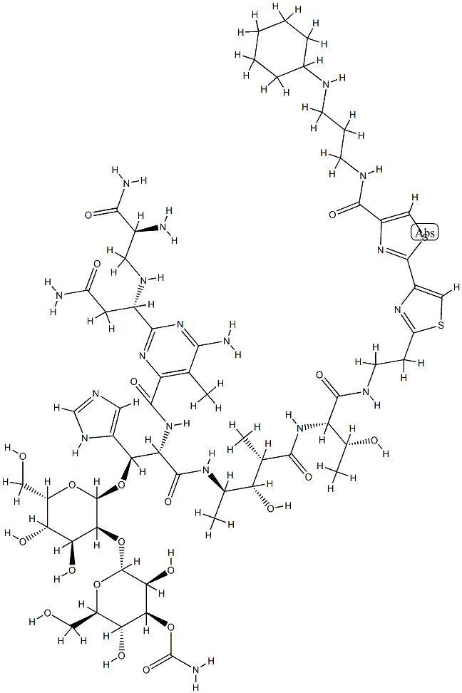 N1-[3-(Cyclohexylamino)propyl]bleomycinamide Struktur
