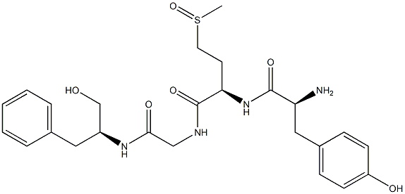 L-Tyr-4-Methylsulfinyl-D-Abu-Gly-N-[(S)-1-hydroxymethyl-2-phenylethyl]-NH2 Struktur