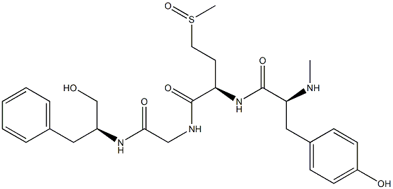 N-Methyl-L-Tyr-4-(methylsulfinyl)-D-Abu-Gly-[(S)-1-(hydroxymethyl)-2-phenylethyl]-NH2 结构式