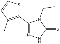3H-1,2,4-Triazole-3-thione,4-ethyl-2,4-dihydro-5-(3-methyl-2-thienyl)-(9CI),777875-20-4,结构式
