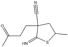 3-Thiophenecarbonitrile,tetrahydro-2-imino-5-methyl-3-(3-oxobutyl)-(9CI),777939-13-6,结构式