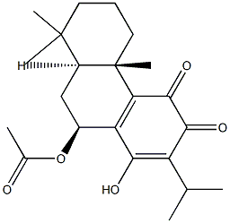 (4bS)-10α-Acetoxy-4b,5,6,7,8,8aβ,9,10-octahydro-3-hydroxy-4bα,8,8-trimethyl-2-isopropyl-1,4-phenanthrenedione Structure