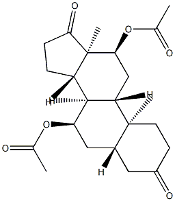 7α,12α-Bis(acetyloxy)-5α-androstane-3,17-dione 结构式