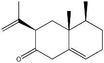 (3R)-3,4,4a,5,6,7-ヘキサヒドロ-4aβ,5β-ジメチル-3-イソプロペニルナフタレン-2(1H)-オン 化学構造式