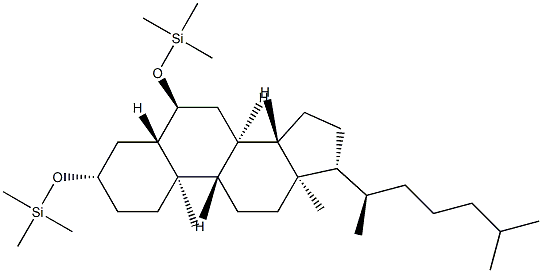 3β,6α-ビス[(トリメチルシリル)オキシ]-5α-コレスタン 化学構造式