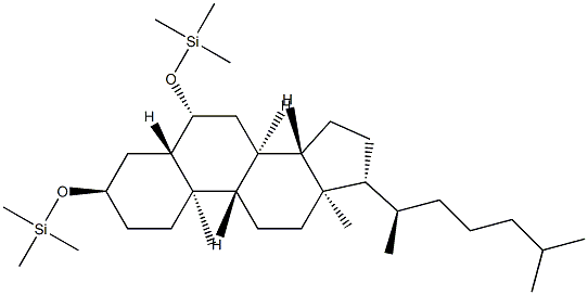 3α,6β-ビス[(トリメチルシリル)オキシ]-5α-コレスタン 化学構造式