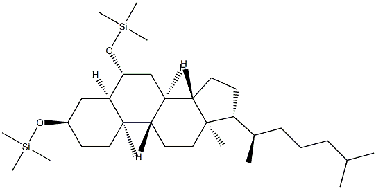 [(5β-Cholestane-3α,6β-diyl)bisoxy]bis(trimethylsilane),77828-34-3,结构式