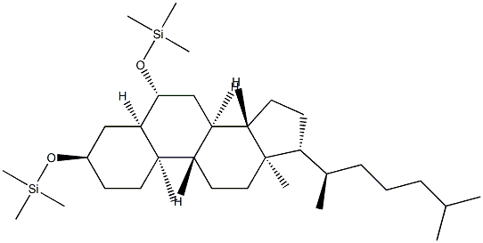 [(5β-Cholestane-3α,6β-diyl)bisoxy]bis(trimethylsilane) Structure