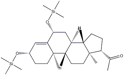 3β,6β-ビス[(トリメチルシリル)オキシ]プレグナ-4-エン-20-オン 化学構造式