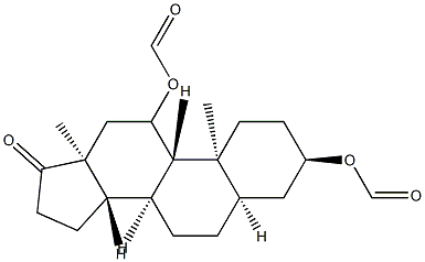 3α,11β-Bis(formyloxy)-5β-androstan-17-one Struktur