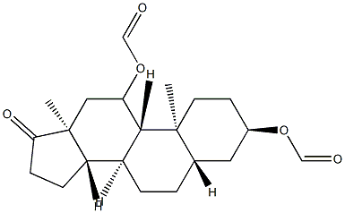 3α,11β-Bis(formyloxy)-5α-androstan-17-one Struktur