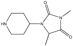 2,4-Imidazolidinedione,3,5-dimethyl-1-(4-piperidinyl)-(9CI) 化学構造式
