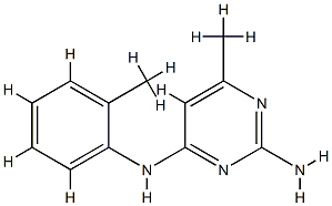 2,4-Pyrimidinediamine,6-methyl-N4-(2-methylphenyl)-(9CI) Structure