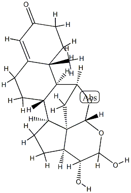 (18R,20R,21R)-11β,18:18,21-Diepoxy-20,21-dihydroxypregn-4-en-3-one,77873-39-3,结构式