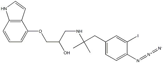 1-(indol-4-yloxy)-3-(1-(4-azido-3-iodophenyl)-2-isobutylamine)-2-propanol|