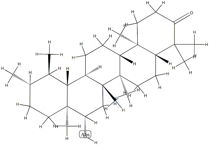 (18α,19α,20β)-16β-Hydroxyursan-3-one Structure