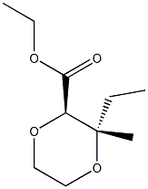 threo-Pentonic acid, 4,5-dideoxy-2,3-O-1,2-ethanediyl-3-C-methyl-, ethyl ester (9CI) 化学構造式