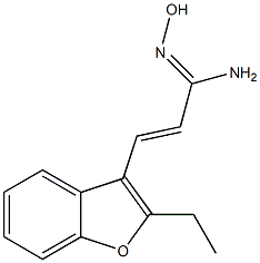 2-Propenimidamide,3-(2-ethyl-3-benzofuranyl)-N-hydroxy-(9CI) 化学構造式