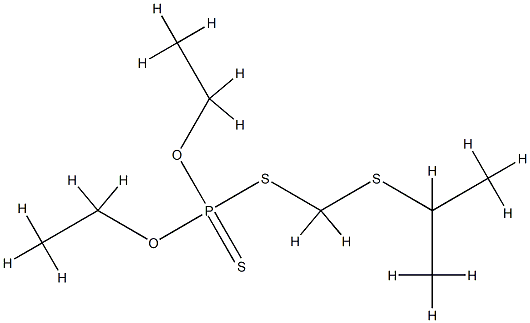 diethoxy-(propan-2-ylsulfanylmethylsulfanyl)-sulfanylidene-phosphorane Structure