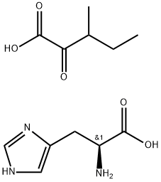 L-histidine mono[(±)-3-methyl-2-oxovalerate] 结构式