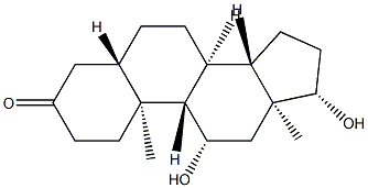 11β,17β-Dihydroxy-5α-androstan-3-one Structure