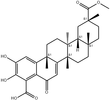 (20R)-2,3-Dihydroxy-6-oxo-24-nor-D:A-friedoolean-1,3,5(10),7-tetrene-23,29-dioic acid 29-methyl ester Struktur