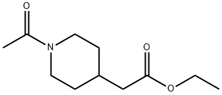 Ethyl 1-acetyl-4-piperidineacetate 化学構造式