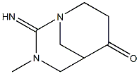 1,3-Diazabicyclo[3.3.1]nonan-6-one,2-imino-3-methyl-(9CI) Structure