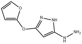 1H-Pyrazole,3-(2-furanyloxy)-5-hydrazino-(9CI) Struktur