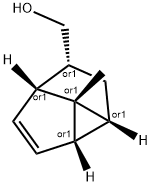 Cyclopropa[cd]pentalene-1-methanol, 1,2,2a,2b,4a,4b-hexahydro-4b-methyl-, Structure