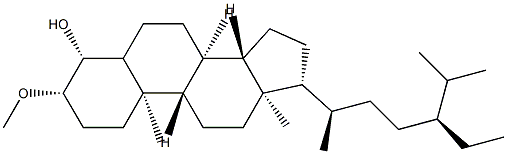 (24S)-3β-Methoxy-5ξ-stigmastan-4β-ol Structure