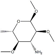 alpha-L-Glucopyranoside,methyl3-amino-3,6-dideoxy-2,4-di-O-methyl-(9CI) 化学構造式