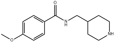 4-methoxy-N-(piperidin-4-ylmethyl)benzamide 结构式