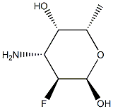 alpha-L-Galactopyranose,3-amino-2,3,6-trideoxy-2-fluoro-(9CI) 化学構造式