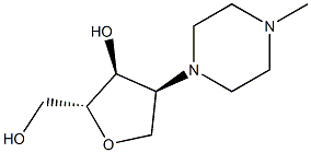 D-Ribitol, 1,4-anhydro-2-deoxy-2-(4-methyl-1-piperazinyl)- (9CI) Structure