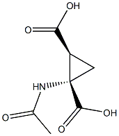 1,2-Cyclopropanedicarboxylicacid,1-(acetylamino)-,(1R,2R)-rel-(9CI) 化学構造式