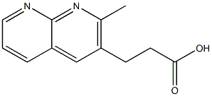 3-(2-甲基-1,8-萘啶-3-基)丙酸 结构式