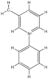Methyl, (1-phenylpyridinium-3-yl)- (9CI) 化学構造式