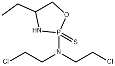 N,N-bis(2-chloroethyl)-4-ethyl-2-sulfanylidene-1-oxa-3-aza-2$l^{5}-pho sphacyclopentan-2-amine Structure