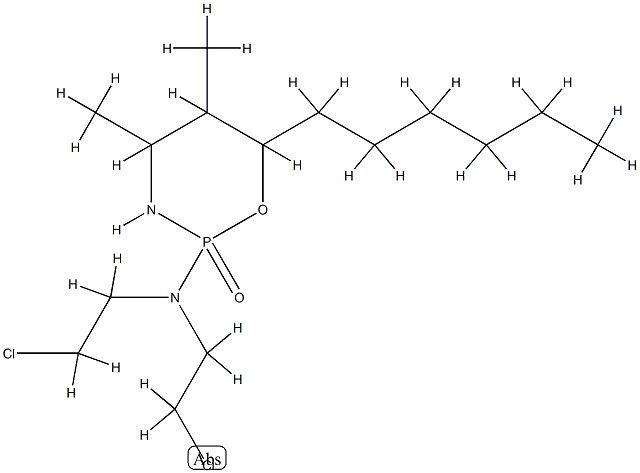 N,N-bis(2-chloroethyl)-6-hexyl-4,5-dimethyl-2-oxo-1-oxa-3-aza-2$l^{5}- phosphacyclohexan-2-amine|