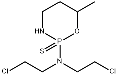 N,N-bis(2-chloroethyl)-6-methyl-2-sulfanylidene-1-oxa-3-aza-2$l^{5}-ph osphacyclohexan-2-amine Struktur