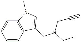 1H-Indole-3-methanamine,N-ethyl-1-methyl-N-2-propynyl-(9CI) 结构式