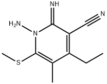 3-Pyridinecarbonitrile,1-amino-4-ethyl-1,2-dihydro-2-imino-5-methyl-6-(methylthio)-(9CI)|