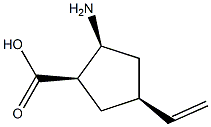 Cyclopentanecarboxylic acid, 2-amino-4-ethenyl-, (1R,2S,4S)-rel- (9CI) Struktur