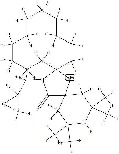 7-Oxa-3,20-diazadispiro5.1.11.2heneicosan-21-one, 2,2,4,4-tetramethyl-20-(oxiranylmethyl)-, homopolymer 结构式