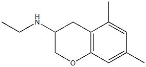 2H-1-Benzopyran-3-amine,N-ethyl-3,4-dihydro-5,7-dimethyl-(9CI) Structure